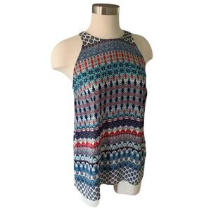 Abbeline versatile multicolor print sleeveless top Size Small